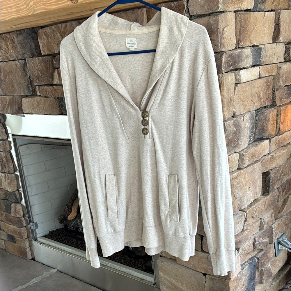 Banana Republic Cream Cowl Neck Sweater Turtleneck